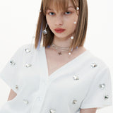Mom&Dad Cross Necklace [Girl] (6593087504502)