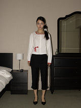 WRAP CAPRI PANTS (BLACK)