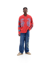DRAGON KNIT ZIP-UP (SALMON)
