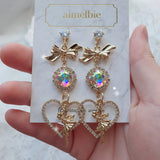 ティンカーベルハートイヤリング / Rainbow Tinkerbell Heart Earring