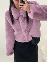 [MADE] Pudding Fur Jacket (Lavender Purple)