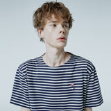Dolphin stripe boat neck half sleeve t shirts (6563749560438)