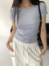 ズティベーシックユニック半袖Tシャツ/ Ziti Basic U-neck Short Sleeve T-shirt
