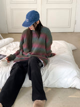 [UNISEX/ WOOL20] タムズグラディエントダンガラモヘアニット