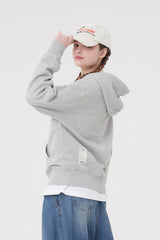 ウィティーバニーフーディージップアップ／WITTY BUNNY HOODIE ZIP UP [MELANGE GRAY]