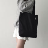 Twill simple line bag - black
