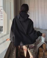 (UNISEX) ハイネックフードウィンドジャケット