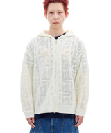 NET KNIT HOOD ZIP-UP (IVORY)