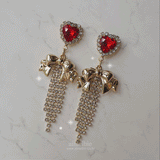 パーティーリボンプリンセスピアス / Party Ribbon Princess Piercing - Red