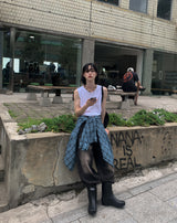 トレードウォッシングワイドデニム (2 color)
