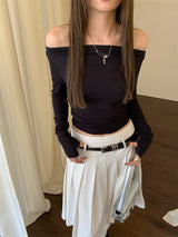 J warmer off-shoulder top