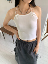 Vignette two-string string halter sleeveless