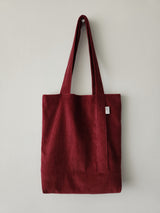 コーデュロイシンプルラインバッグ (autumn red)