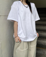 レイヤードオーバーUネックTシャツ