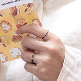 [CCNMADE] 菊 Silver Ring (Blue) (6691825582198)
