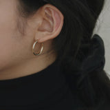 14K ゴールドフィルドリングピアス/14K GOLDFILLED RING EARRING (M size)