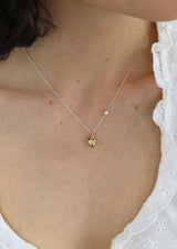 ハートパールネックレス (14k gold)