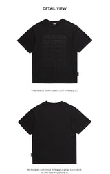 レタリング トーン オン トーン Tシャツ / CHARMS LETTERING TONE ON TONE T-SHIRT BK