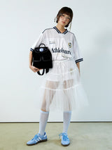 velvet rose corsage backpack_blu
