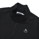 モノチェリーウーブンハーフプルオーバー／MONO CHERRY WOVEN HALF PULLOVER [BLACK]