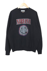 スマイルブラックニルバーナスウェットシャツ / Smile Black Nirvana Sweatshirt