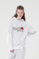 ドゥードゥルチェリーカットオフフーディー／DOODLE CHERRY CUT-OFF HOODIE [MELANGE GRAY]