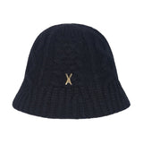 Stud Logo Knit Bucket Hat Black