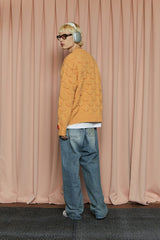 EMBOSSING CLOVER KNIT / SALMON