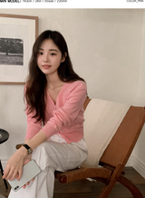 Basic V-neck Knit Cardigan (11color)