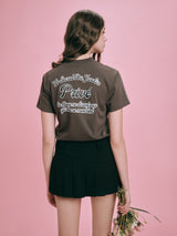 DVRK PRIVÉ SECRET JARDIN LOGO BABY TEE - DARK GREY
