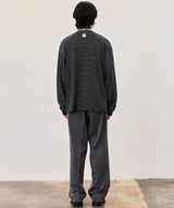 STRIPE LONG SLEEVE T-SHIRT (BLACK/IVORY/NAVY)