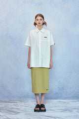 HIDE Cutting Half Sleeves Shirt (White) (6570994991222)