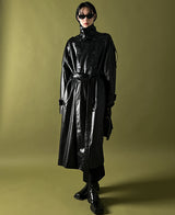[自主製作] LUCAS leather trench coat 2 color (6678768746614)