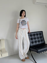 オーバーロックダートパンツ/overlock dart pants