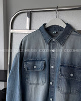 MONTH Brush Denim Shirt Jacket