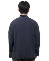 モックネックシャツ-NAVY （送料込）- WooStore