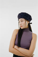 DOT BERET HAT / NAVY
