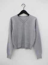 ミニマルVネックニット/Minimal V-neck Knit (12color)