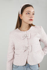 ツイードリボンジャケット / Tweed Ribbon Jacket Pink