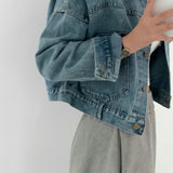 フロントアンドバックボタンデニムジャケット / Front And Back Button Denim Jacket