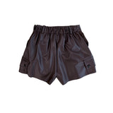 Leather cargo skirt pants