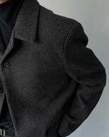 CRシャッフルスタンカラーウールクロップコート (Set - Up
