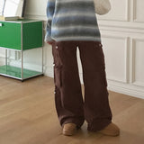 ドカポケットカーゴコットンロングワイドパンツ