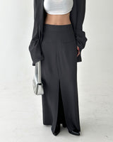 mega deep slit maxi long skirt