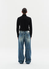 parachute wide denim blue