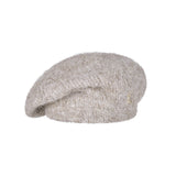Stud Logo Wool Knit Beret Mocha
