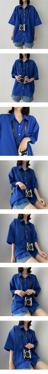 ダミングボクシーショートスリーブシャツ/Dumming boxy short-sleeved shirt Shirt