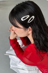 matt hair snaps - cloud (2pcs)