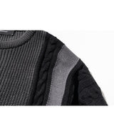 MULTIPLE INCISON CABLE KNIT MFONT002-BK (6645571125366)
