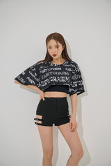 ペア半袖クロップTシャツ/(9194) Pair Short Sleeve Crop Tee